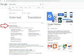 translate google page to english