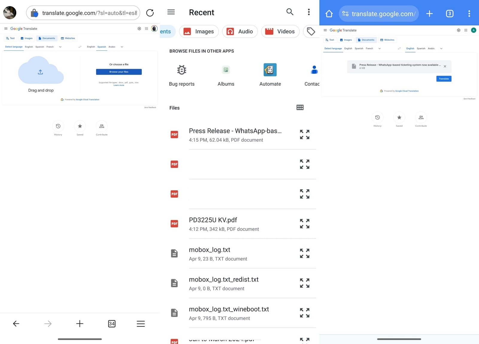 google translate doc