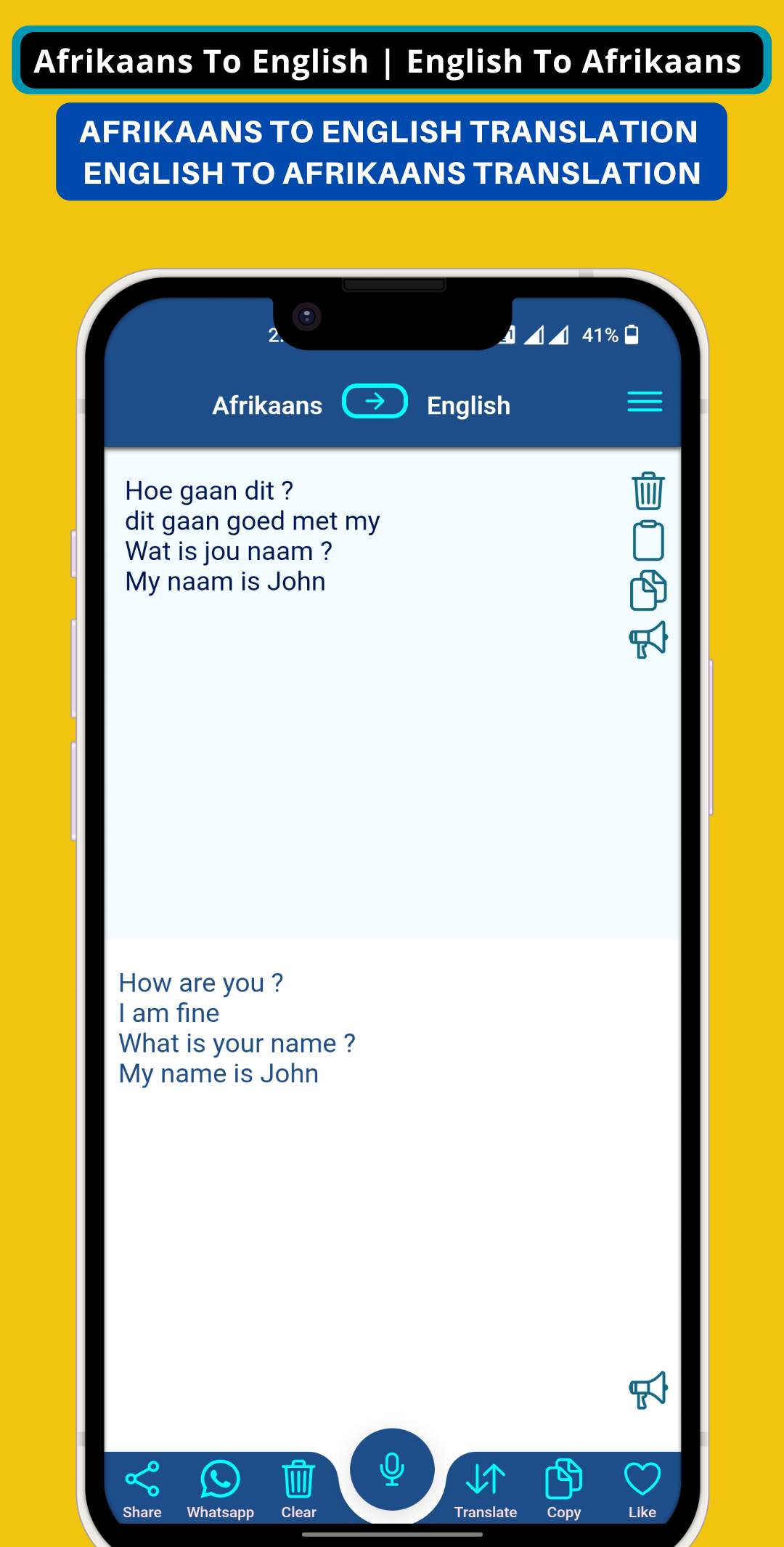 translate to afrikaans