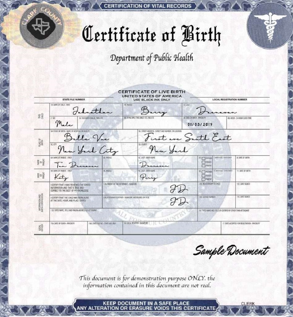 birth certificate translation