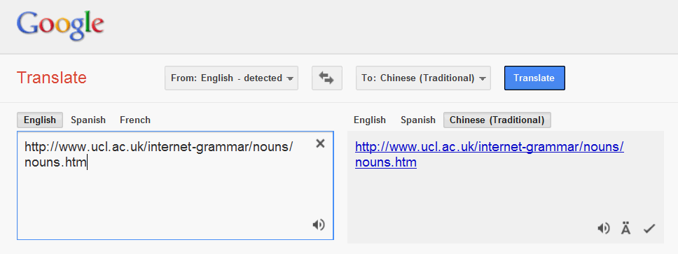 english to traditional chinese translation google