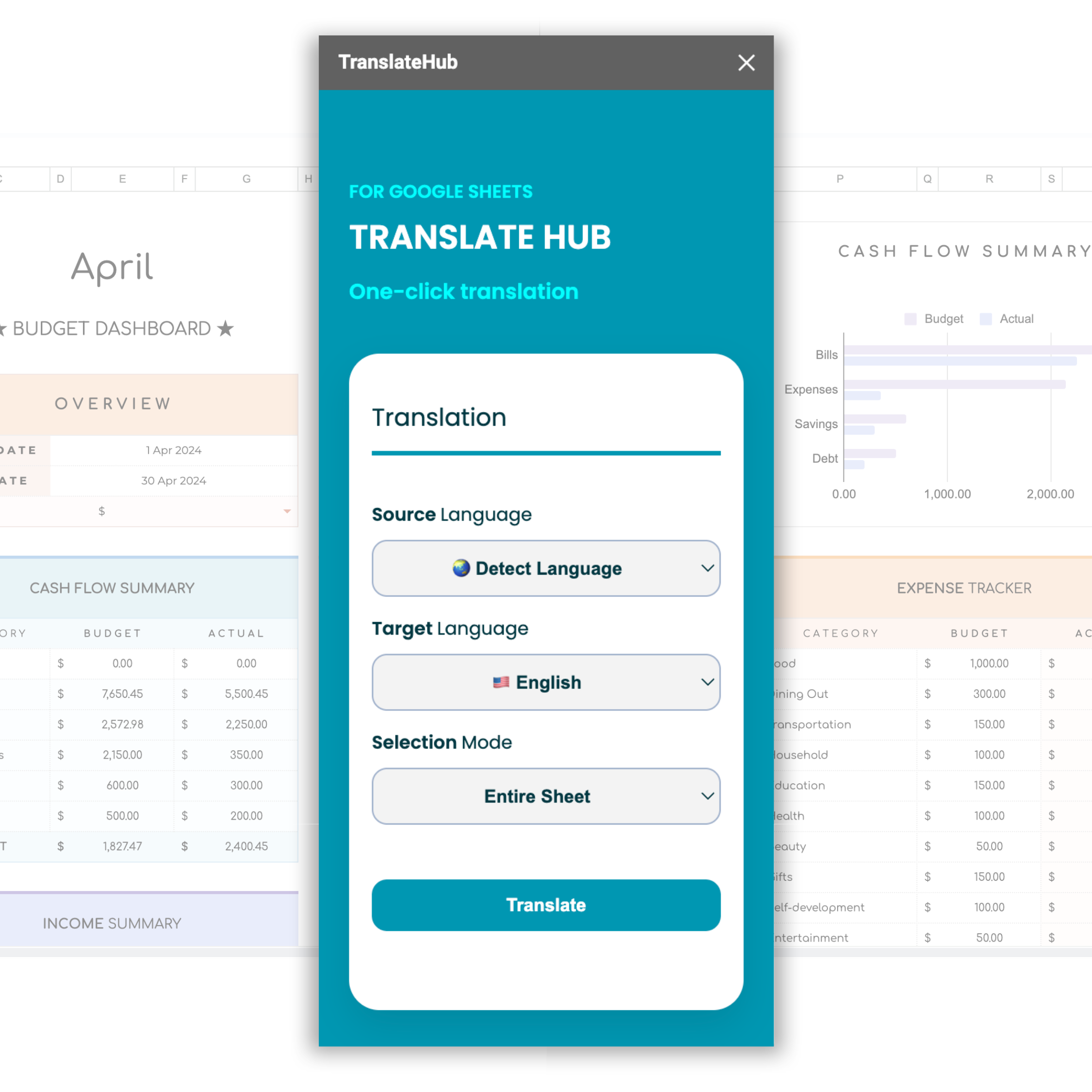 translate google sheets